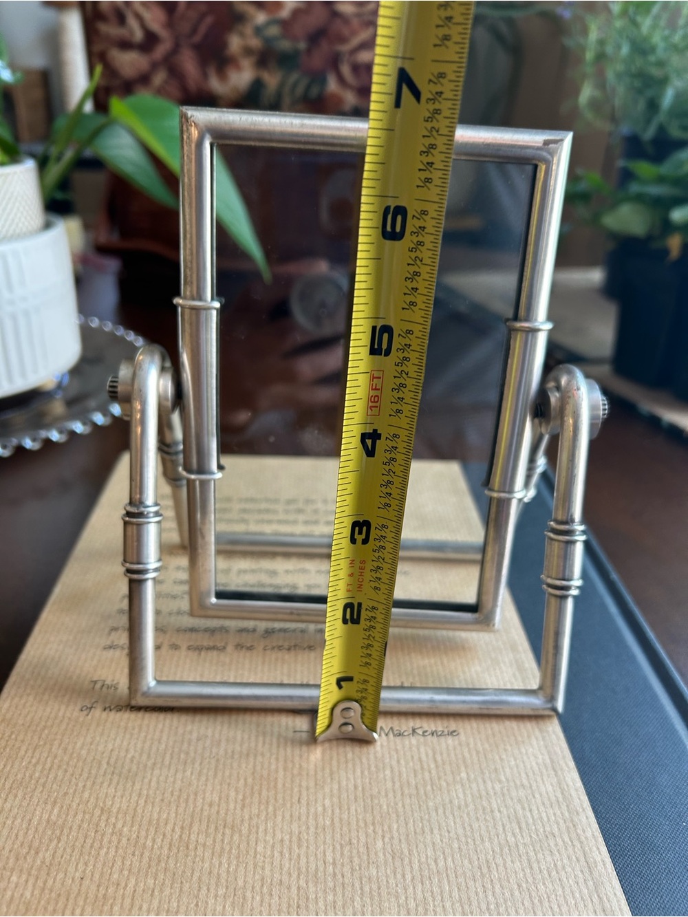 Restoration Hardware Silver Metal industrial style swinging picture frame - Picture 7 of 10